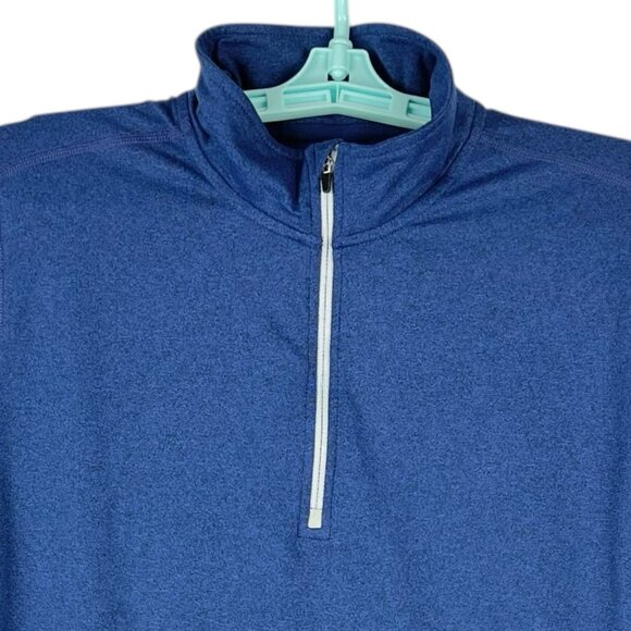 Kirkland Signature Men's Long Sleeve Quarter Zip Blue Lightweight Sweater Size L - Picture 6 of 10